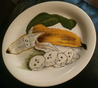 Vintage Royal Staffordshire Sunkissed Banana Luncheon Plate By Clarice Cliff
