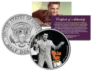 Elvis Presley " Viva Las Vegas " 1964 - Movie Colorized Jfk Half Dollar