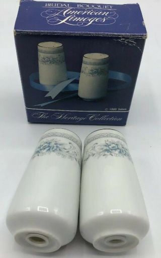 AMERICAN LIMOGES China Salem Heritage BRIDAL BOUQUET Salt & Pepper Shaker Set 5