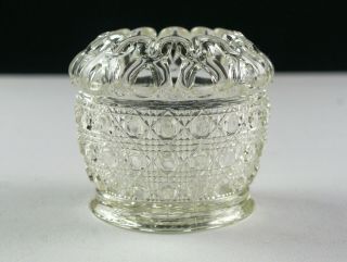Imperial Sugar Cane Lace Edge Rose Bowl,  Vintage Ivy Vase,  Crocheted Crystal
