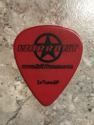 Warrant “erik Turner” 2004 Tour Guitar Pick