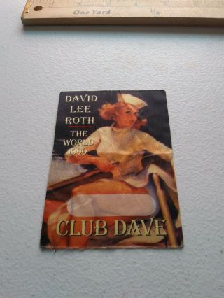 David Lee Roth Satin Backstage Pass 1999 The World Tour Club Dave