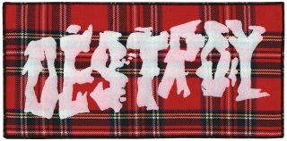 Seditionaries DESTROY Sew - on Patch Punk Rocker 1977 TARTAN Union Jack 3