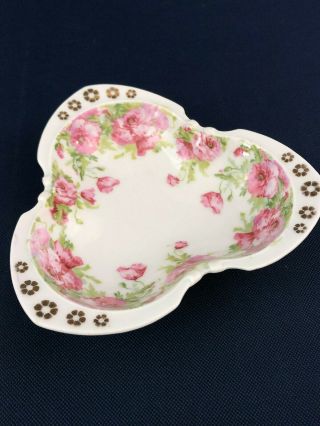 Antique / Vintage Silesia Porcelain Nut Dish Or Bowl