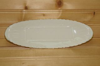 Lenox Quarter Pound Butter Tray Ivory With 24k Gold Trim,  9 1/4 "