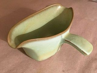 Vintage Frankoma GS Pottery Gravy Bowl with Handle,  Green 3