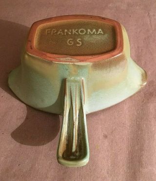 Vintage Frankoma GS Pottery Gravy Bowl with Handle,  Green 4