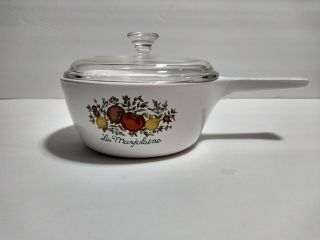 Corning Ware Spice Of Life Rangetoppers Covered Sauce Pan Dish 1.  5 Pint