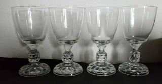 4 Clear Fostoria American Lady Water Goblets