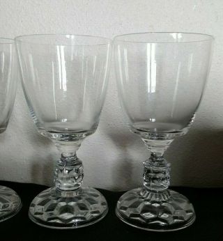 4 Clear Fostoria American Lady Water Goblets 2