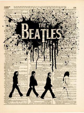 The Beatles Newspaper Style Glossy Art Print 8x10 Abbey Road Zebra Crossing Walk