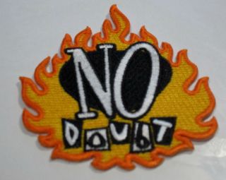 No Doubt Flames Logo Embroidered Band Patch 2 3/4 " Across 3 1/8 " Tall