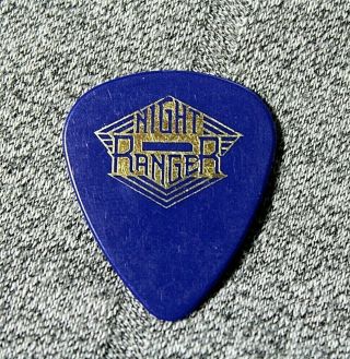 Night Ranger // Jeff Watson 1998 Tour Guitar Pick // Blue/gold Mother 