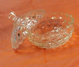 Vintage Depression Glass Fostoria Covered Candy Dish 5.  5 " Across