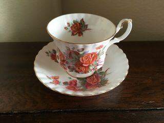 Royal Albert,  Centennial Rose,  Teacup & Saucer,  England