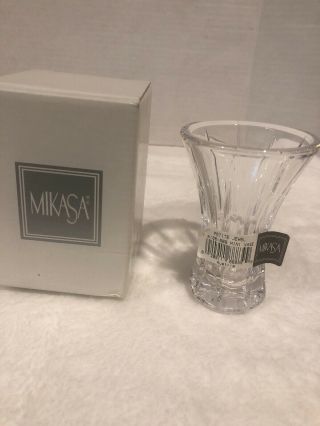 Miniature Crystal Vase in Prisma by Mikasa Austria,  Mini Vase 4” Tall 2