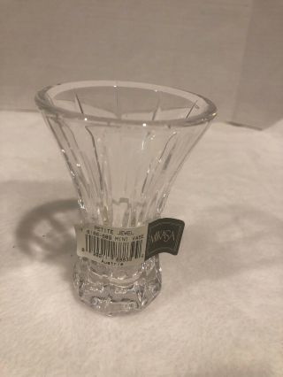 Miniature Crystal Vase in Prisma by Mikasa Austria,  Mini Vase 4” Tall 5