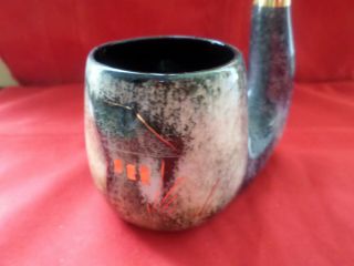Vintage Mid Century Modern Sascha Brastoff Hand Painted Ceramic Pipe Cup Mug 2