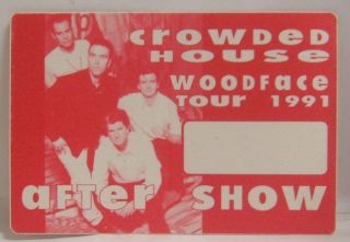 Crowded House - Concert Tour Cloth Backstage Pass