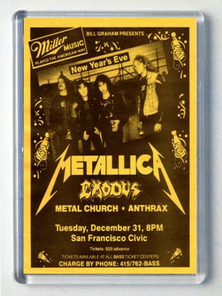 Large Fridge Magnet Metallica Flyer 1