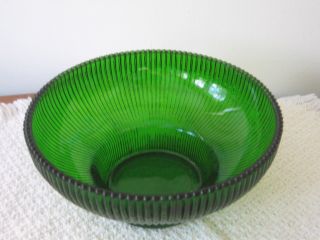 Emerald Green 6.  75 " Ribbed Glass Bowl 4054 Hoosier Glass Candy Dish Planter