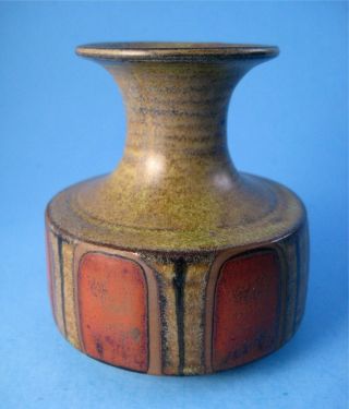 Vintage Otagiri Weed Pot Bud Vase Brown And Orange Pottery Made In Japan