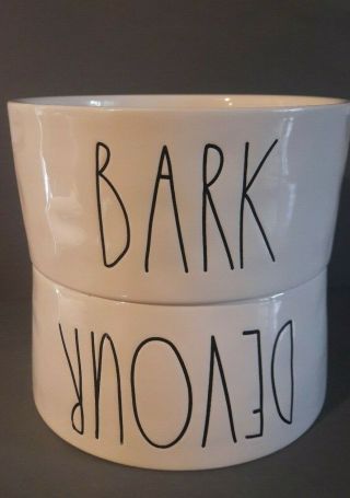 Rae Dunn By Magenta,  Bowls " Devour & Bark Bowl " Dog Bowls