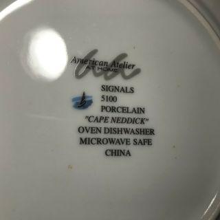 Set of 4 AMERICAN ATELIER SIGNALS Lighthouse 8” Salad Plates 5