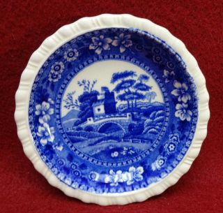 Spode China Tower Blue Older Stamp Butter Pat - 3 - 1/4 "
