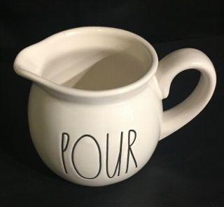 Rae Dunn POUR Creamer Pitcher Large Letter LL By Magenta 2
