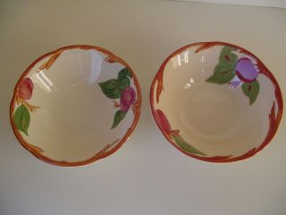 Vtg Set Of 2 Franciscan Apple Coupe Cereal Bowls 6 " Fruit Nappies