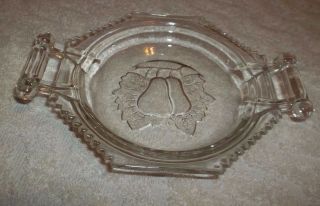 Vintage Jeanette Clear Glass Baltimore Pear Butter Dish Bottom 5 7/8 " W