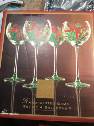 Lenox For The Holidays Set Of Four Balloon Glasses,