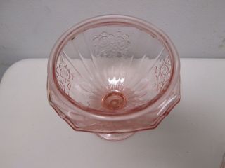 Mayfair Pink by ANCHOR HOCKING Candy Dish with BROKEN - REPAIRED Lid 5