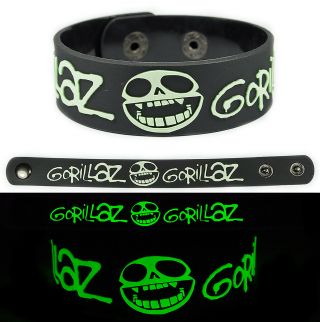 Gorillaz Wristband Rubber Bracelet Glow In The Dark