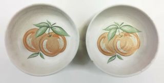 Set Of 2 Franciscan Earthenware Fruit Berry Bowls 5 1/4 " Made In Usa Vintage