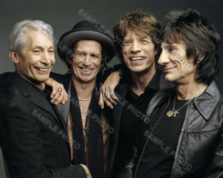 The Rolling Stones Mick Jagger Keith Richards Ronnie Wood Watts 8x10 Photo