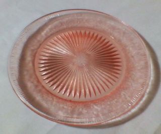 U.  S.  Glass,  Pink,  Salad Plate,  Strawberries