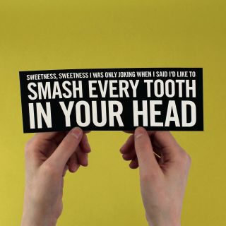 The Smiths Lyric Sticker " Bigmouth Strikes Again " Morrissey,  Strangeways,