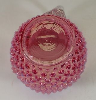 Fenton hobnail cranberry opalescent pitcher creamer pressed glass 4