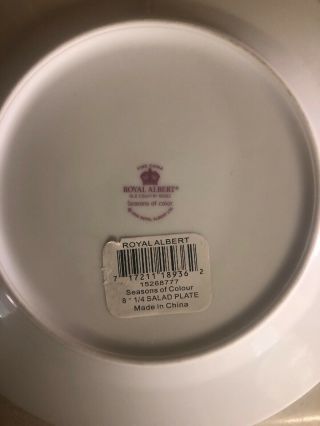 2006 ROYAL ALBERT OLD COUNTRY ROSES SEASONS OF COLOUR HOLIDAY SALAD PLATE Accent 4