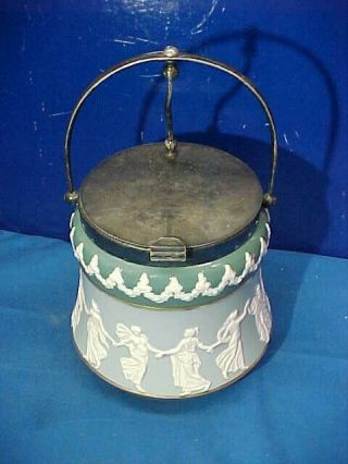 Vintage Carlton Ware Porcelain Cracker Jar W Neo - Classical Dancing Women Design