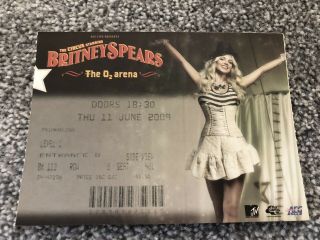 Britney Spears:::”the Circus Tour”:::concert Ticket,  Wembley,  London 2009