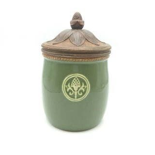 Discontinued Fitz & Floyd Giardino Harvest Themed Small Canister With Lid