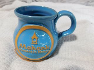 2015 Mohonk Mountain House Ny Handthrown Art Studio Pottery Blue Coffee Mug Ec