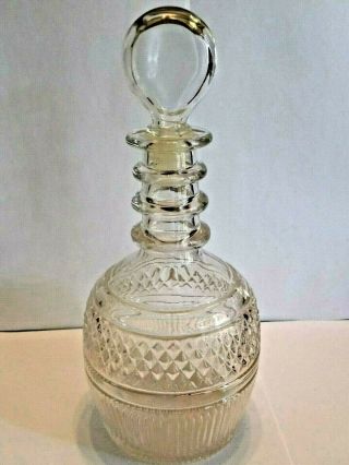 Designed By Tiffany & Co.  Seagrams 1776 Art Glass Decanter Bottle