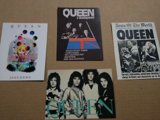 Queen Freddie Mercury Postcards (4)