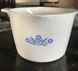 Corning Ware Cornflower 2 Qt.  8 Cup Measuring Saucemaker Pot With Lid & Handle 4