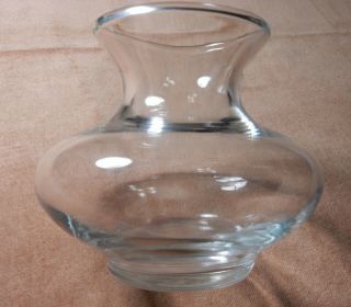 Vntage Anchor Hocking Elegant Clear Glass Bud Vase / Decanter Hourglass