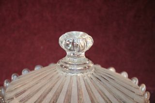 Stunning EAPG FROSTED RIBBON Pattern Butter Dish - Bakewell Pears Co.  1877 2